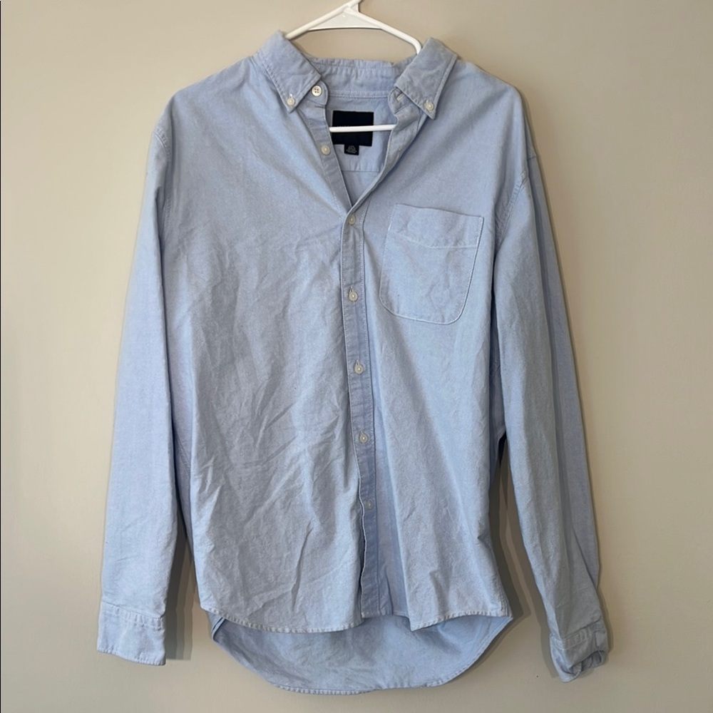 American Eagle Outfitters Blue Casual Button Down Shirt